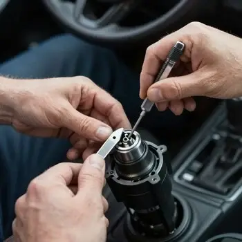 Locksmith extracting a broken key from a car ignition in Phoenix