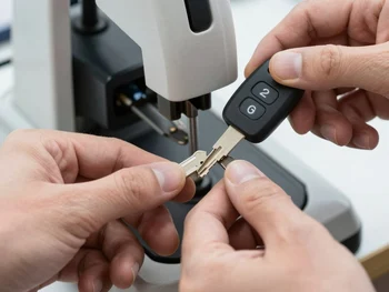 Professional locksmith unlocking car door for automotive lockout service in Phoenix