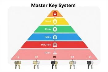 Commercial master key system installation for office building in Phoenix by professional locksmith